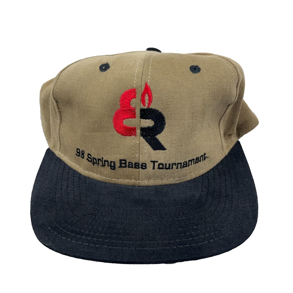 Vintage Elk Run Coal Mine Trucker Hat Cap Rope 90s USA Massey Energy Brown Black